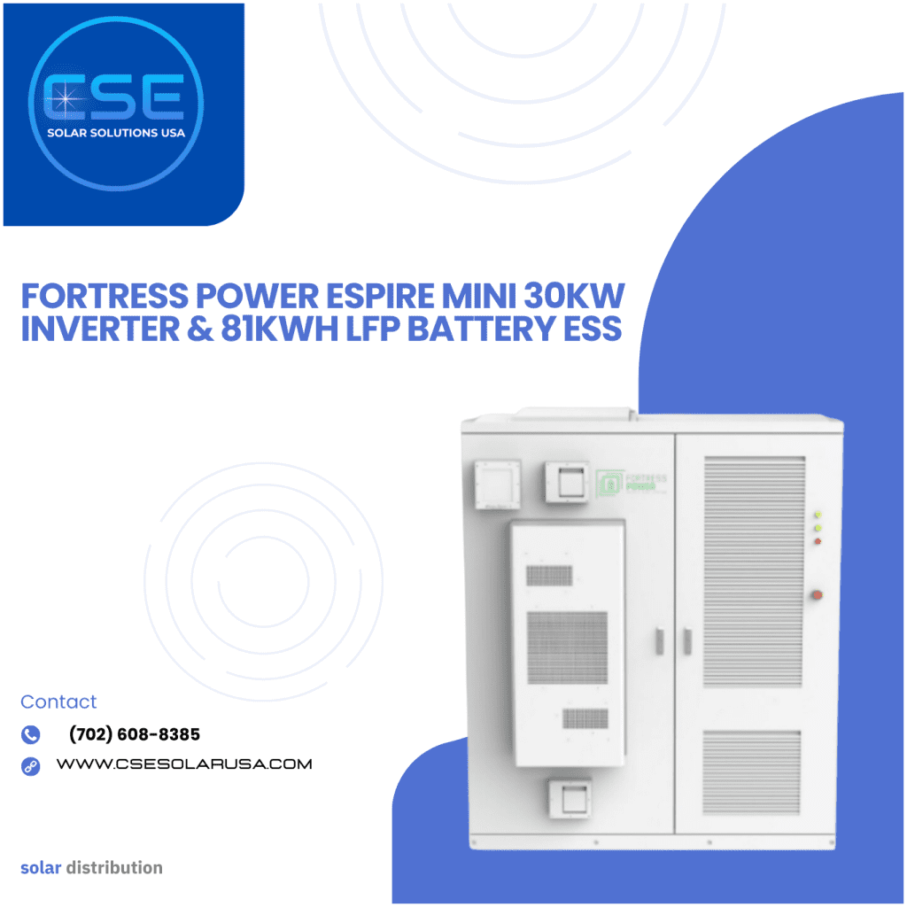 Fortress Power ESpire Mini 30kW Inverter & 81kWh LFP Battery ESS