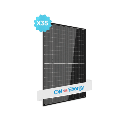 Close-up view of the advanced cells on the CWT410 CW Enerji 410Wp Solar Panel